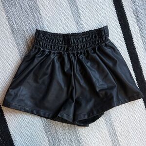 Anthropologie Faux Leather Pull On Short